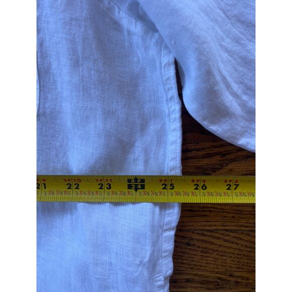 NWT  QUINCE White 100% European Linen Button Up Shirt Dress  Women's Size XL - Picture 11 of 13